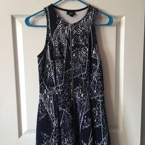 Navy pattern dress